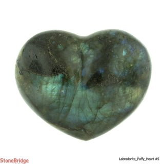 Labradorite High Flash Puffy Heart #4 - 1 3/4" to 2 3/4"    from The Rock Space