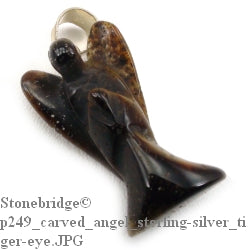 Tiger Eye Angel Silver Pendant    from The Rock Space