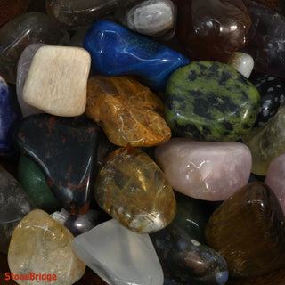 Mixed Tumbled Stones (CONTAINS DYED AGATE) from The Rock Space