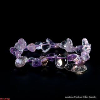 Ametrine Tumbled Offset Bracelet from The Rock Space