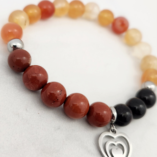 Garnet & Carnelian & Red Jasper Bracelet - 8mm from The Rock Space