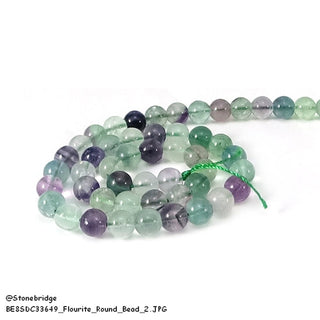 Fluorite - Round Strand 15" - 4mm    from The Rock Space