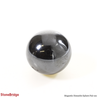 Hematite Magnetic Sphere - Extra Small #1 - 1 1/2" - Pair    from The Rock Space