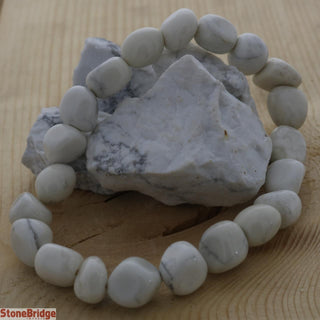 Howlite Cream Tumbled Bracelets    from The Rock Space