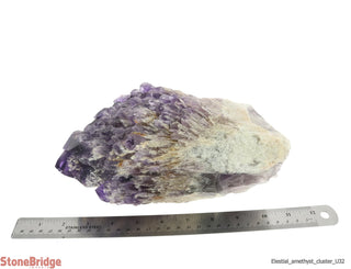 Amethyst Elestial Quartz Cluster U#32 - 8 3/4"    from Stonebridge Imports