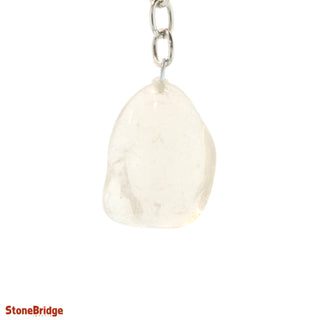 Keychain - Clear Quartz Tumbled    from The Rock Space