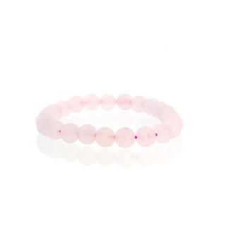 Rose Quartz Bead Bracelet 8mm Matte from The Rock Space