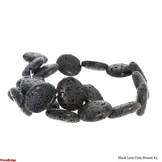 Black Lava Coin Strand #5    from The Rock Space