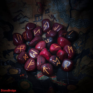 Red Jasper Runes Set    from The Rock Space