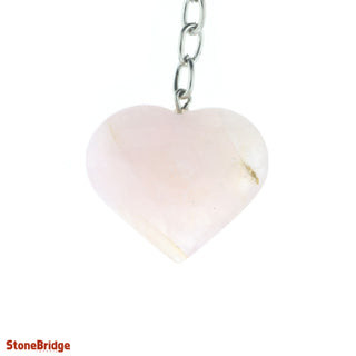 Keychain - Rose Quartz Heart    from The Rock Space