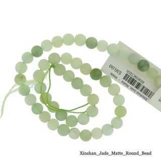 Xinshan Jade Matte - Round Strand 15" - 6mm    from The Rock Space