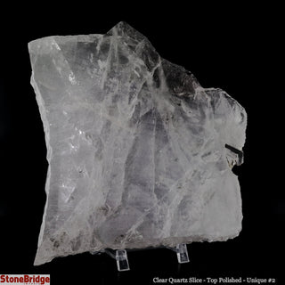 Clear Quartz Slice Top Polished U#2 - 7 1/2"    from The Rock Space