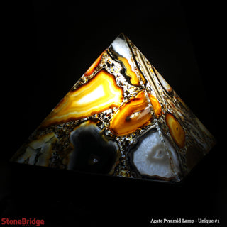 Agate Pyramid Lamp U#1 - 25cm    from The Rock Space