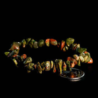 Unakite Bead Bracelet    from The Rock Space