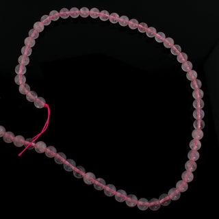 Rose Quartz - Round Strand 15" - 6mm    from The Rock Space