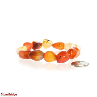 Carnelian Red White Tumbled Bracelets from The Rock Space