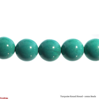 Turquoise Round Strand - 10mm Beads    from The Rock Space