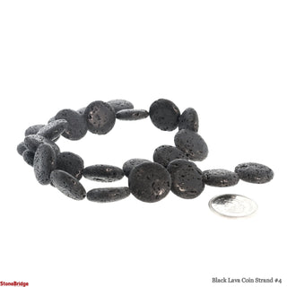 Black Lava Coin Strand #4    from The Rock Space