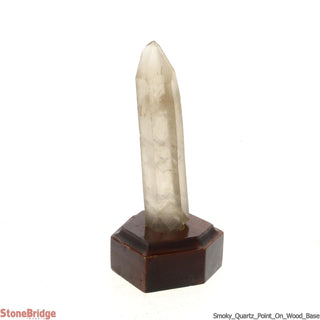 Smoky Quartz Point On Wood Base #1    from The Rock Space