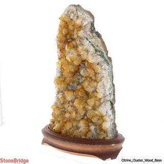 Citrine Cluster On Wood Base Unique #18    from The Rock Space