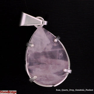 Rose Quartz Drop Pendant - 18mm x 13mm    from The Rock Space