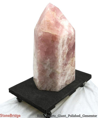 Rose Quartz Polished Tower (Generator) U#3 - 580 lb - 29"    from Stonebridge Imports