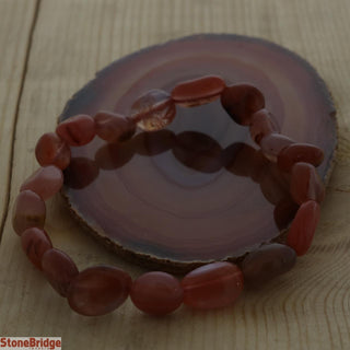 Agate Red Tumbled Bracelets    from Stonebridge Imports