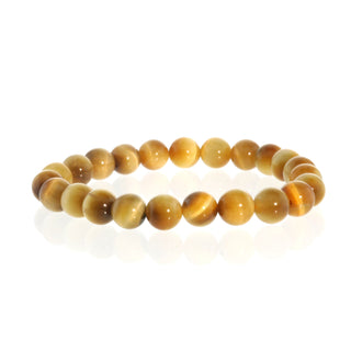 Gold Tiger's Eye Bead Bracelet Yellow 8mm   from The Rock Space