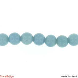 Angelite Round Strand 7" - 8mm    from Stonebridge Imports