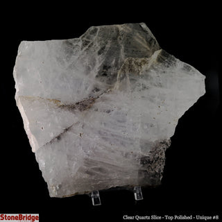 Clear Quartz Slice Top Polished U#8 - 9 1/2"    from Stonebridge Imports