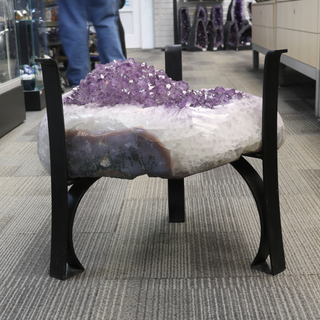 Selene Amethyst Geode Cluster Table - Polished Edge U#2 from Stonebridge Imports