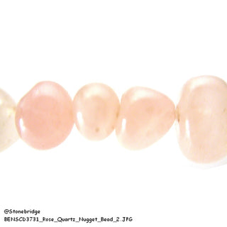 Rose Quartz - Nugget Strand 15" Long    from The Rock Space