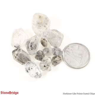 Double Terminated Quartz - Herkimer Diamond Like - 4mm to 8mm - 200g Bag    from The Rock Space