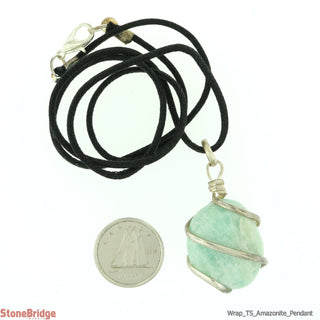 Amazonite Necklace Wrapped Tumbled    from The Rock Space