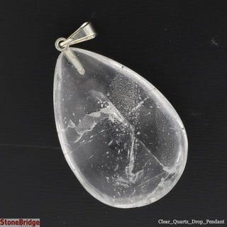 Clear Quartz Drop Pendant - 34mm x 25mm    from The Rock Space