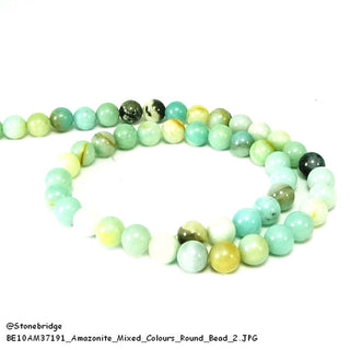 Amazonite Mixed Colours - Round Strand 15" - 8mm    from The Rock Space