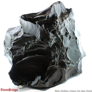 Obsidian Black Boulder Cut-Base U#68 - 20" 3/4"    from The Rock Space