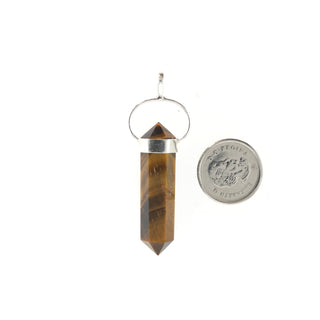 Tiger Eye Gold Double Terminated Pendant from The Rock Space