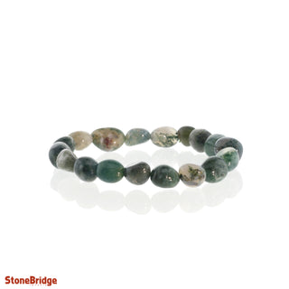 Agate Green Moss Tumbled Bracelets from The Rock Space