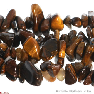 Tiger Eye Gold Chip Strands - 5mm to 8mm    from The Rock Space