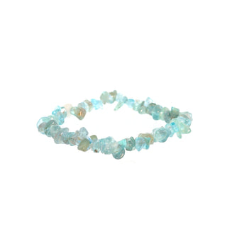 Apatite Blue Bead Bracelet Light Chip   from The Rock Space