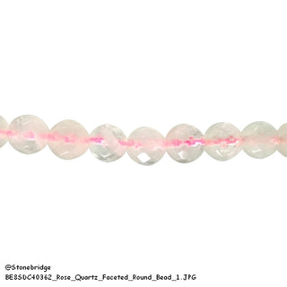 Rose Quartz Faceted - Round Strand 15" - 6mm    from The Rock Space