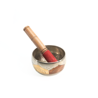 Silver Brass 4.5" Singing Bowl    from The Rock Space