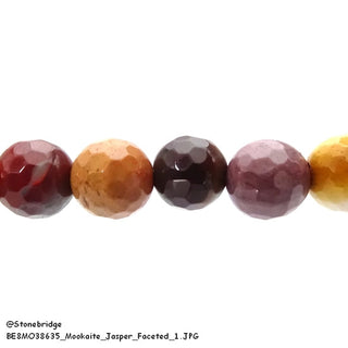Mookaite Jasper Faceted - Round Strand 15" - 6mm    from The Rock Space