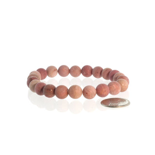 Rhodonite Matte Round Bracelet - 8mm    from The Rock Space