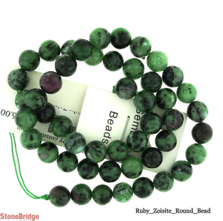 Ruby Zoisite - Round Strand 15" - 6mm from The Rock Space