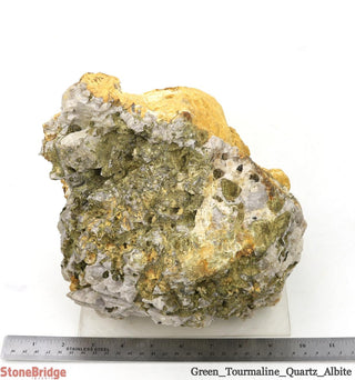 Green Tourmaline on Quartz Matrix U#13 from The Rock Space