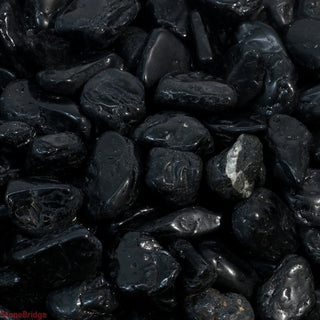 Black Tourmaline A Tumbled Stones    from The Rock Space