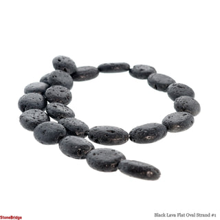 Black Lava Flat Oval Strand #1    from The Rock Space