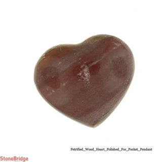 Petrified Wood Heart Carving # 1 - 1" to 1 1/2" from The Rock Space